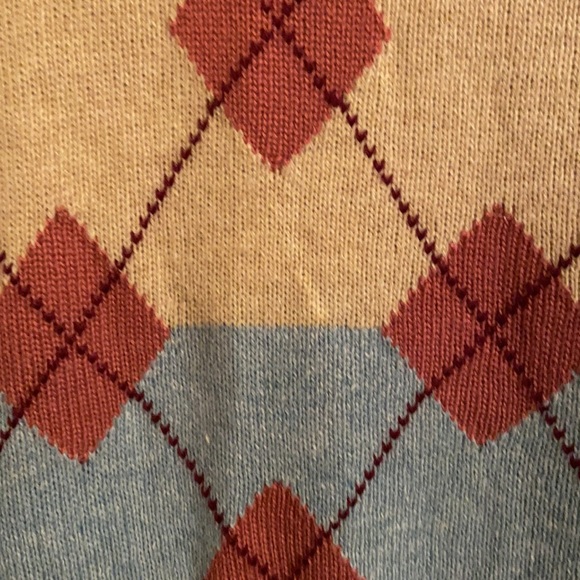 Super cute mint vintage condition Argyle sweater with Princess Sleeves S - Picture 3 of 8